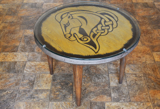 Illustration for article titled You'll Kill Giants For This Skyrim Shield + Coffee Table Combo